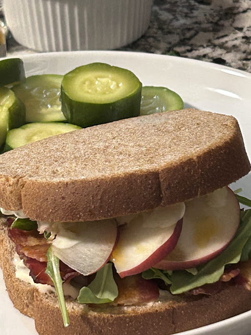 B.L. peach sandwich