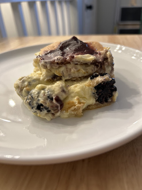 Blackberry and banana icebox cake