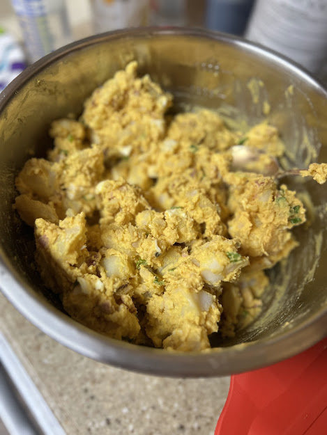 Deviled egg potato salad