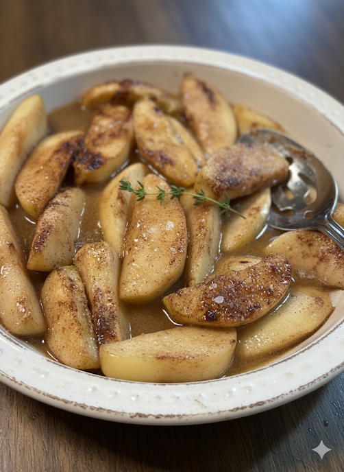 Oven fried apples